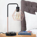 Industrial Table Lamp with USB Ports